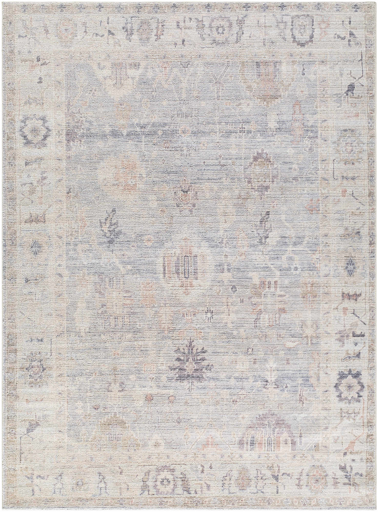 Marlene Damask Cream & Blue Area Rug - Becki Owens x Livabliss