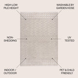 Xlendi High-Low Pile Moroccan Geometric Indoor/Outdoor Area Rug