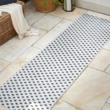 Rabat High-Low Pile Mini-Diamond Trellis Indoor/Outdoor Runner Rug