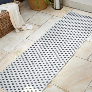 Rabat High-Low Pile Mini-Diamond Trellis Indoor/Outdoor Runner Rug