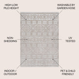 Rabat High-Low Pile Mini-Diamond Chic Indoor/Outdoor Area Rug