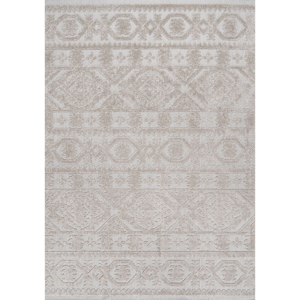 Rabat High-Low Pile Mini-Diamond Chic Indoor/Outdoor Area Rug