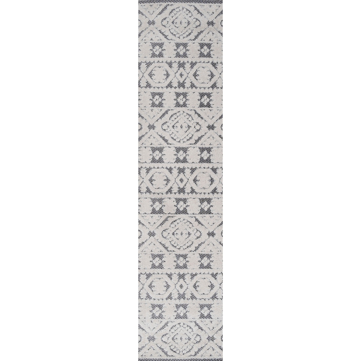 Rabat High-Low Pile Mini-Diamond Chic Indoor/Outdoor Runner Rug