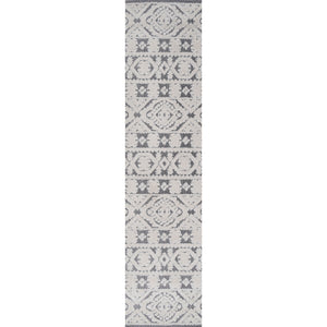 Rabat High-Low Pile Mini-Diamond Chic Indoor/Outdoor Runner Rug