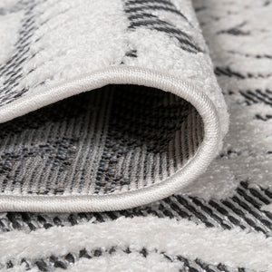 Rabat High-Low Pile Mini-Diamond Chic Indoor/Outdoor Area Rug