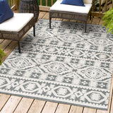 Rabat High-Low Pile Mini-Diamond Chic Indoor/Outdoor Area Rug
