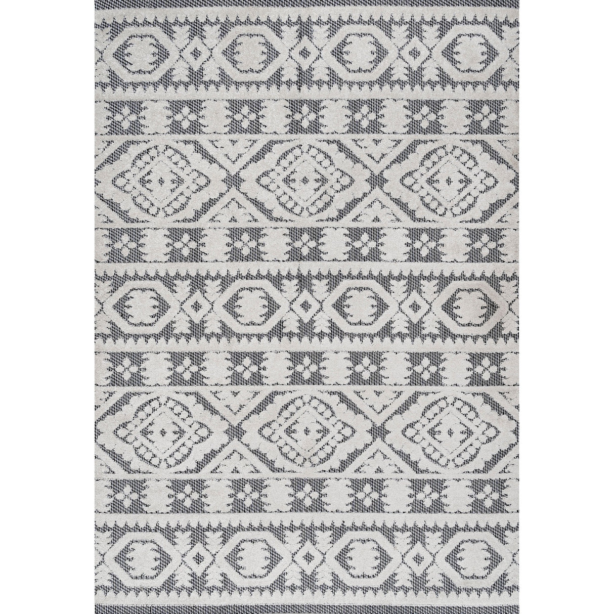 Rabat High-Low Pile Mini-Diamond Chic Indoor/Outdoor Area Rug