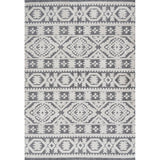 Rabat High-Low Pile Mini-Diamond Chic Indoor/Outdoor Area Rug