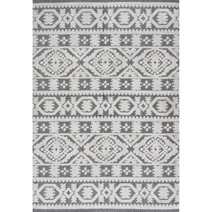 Rabat High-Low Pile Mini-Diamond Chic Indoor/Outdoor Area Rug