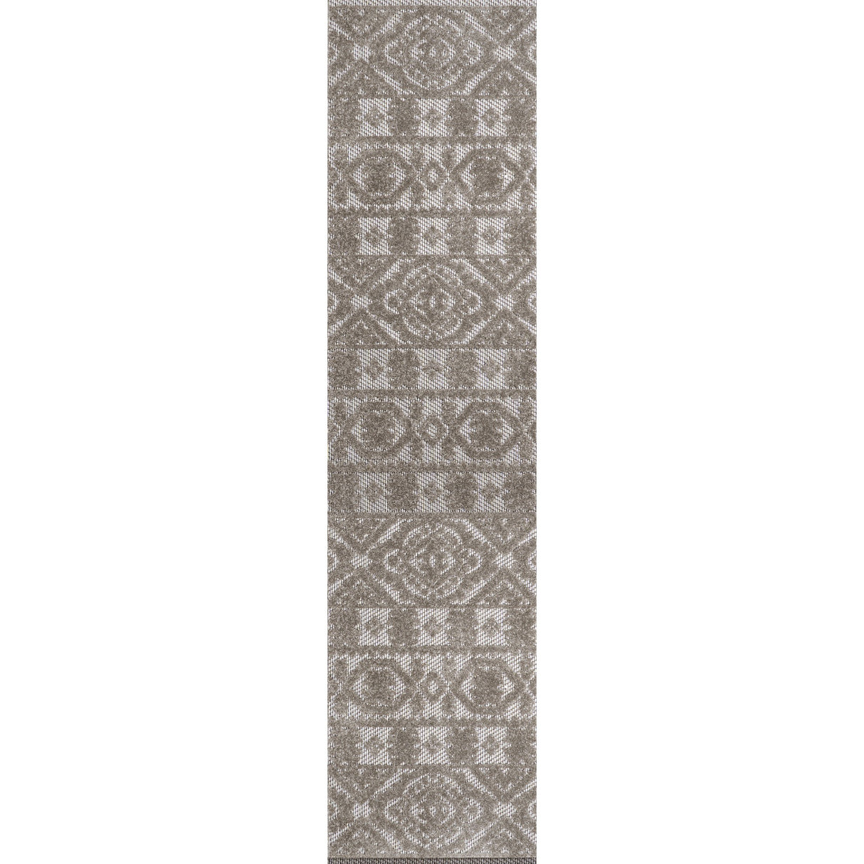 Rabat High-Low Pile Mini-Diamond Chic Indoor/Outdoor Runner Rug