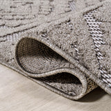 Rabat High-Low Pile Mini-Diamond Chic Indoor/Outdoor Area Rug