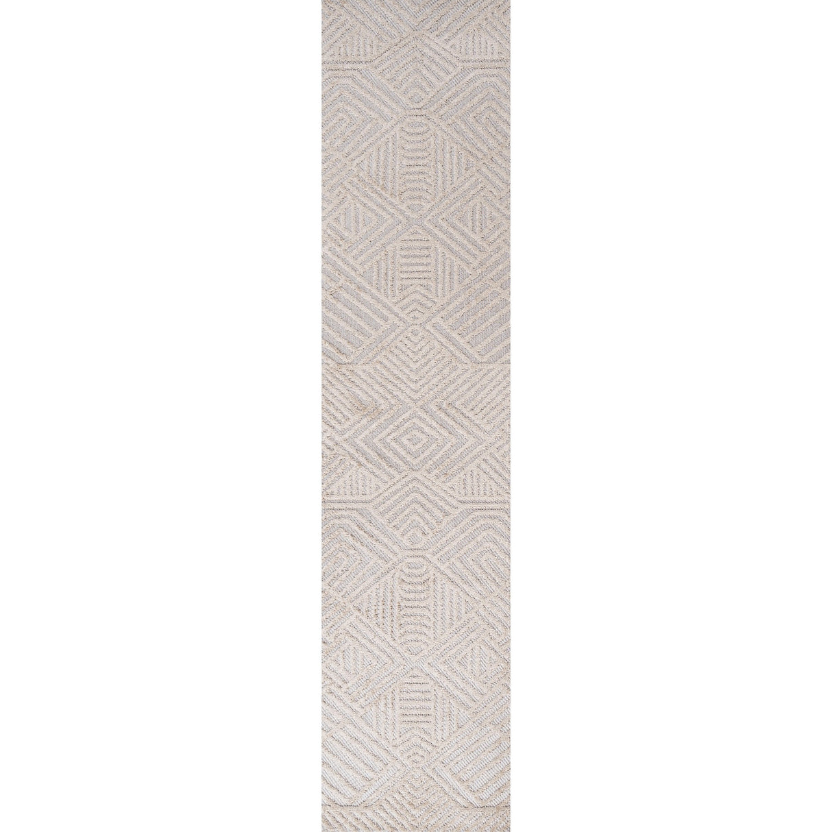 Jordan High-Low Pile Art Deco Geometric Indoor/Outdoor Runner Rug