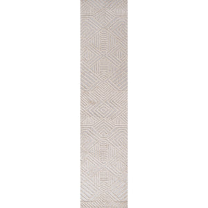 Jordan High-Low Pile Art Deco Geometric Indoor/Outdoor Runner Rug