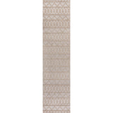 Aylan high-low pile knotted trellis geometric indoor/outdoor runner rug