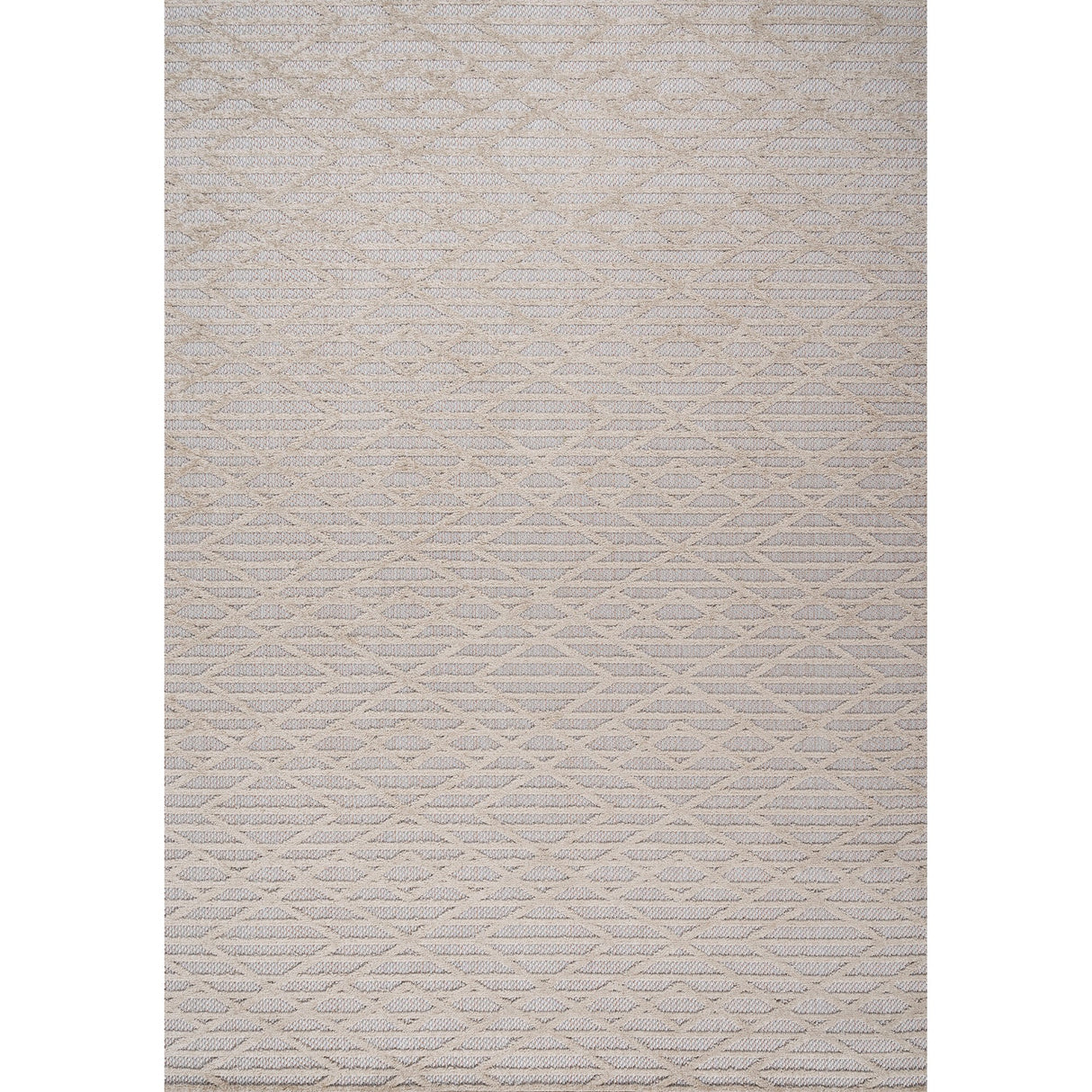 Ararat High-Low Pile Moroccan Diamond Modern Indoor/Outdoor Area Rug