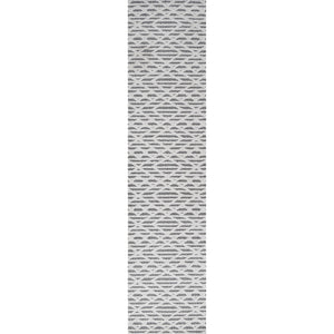 Ararat High-Low Pile Moroccan Diamond Modern Indoor/Outdoor Runner Rug