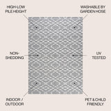 Ararat High-Low Pile Moroccan Diamond Modern Indoor/Outdoor Area Rug