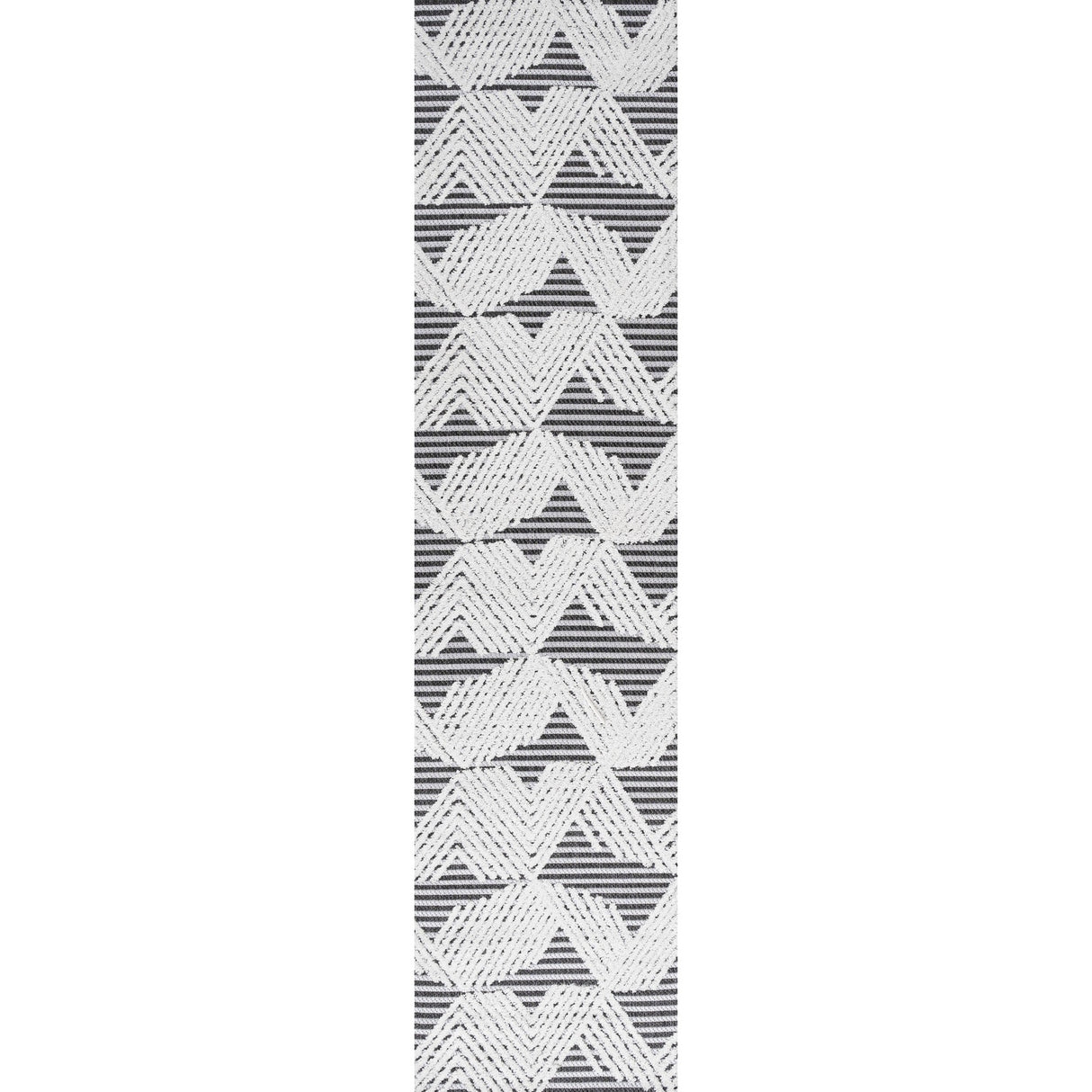 Jazz High-Low Pile Art Deco Geometric Indoor/Outdoor Runner Rug