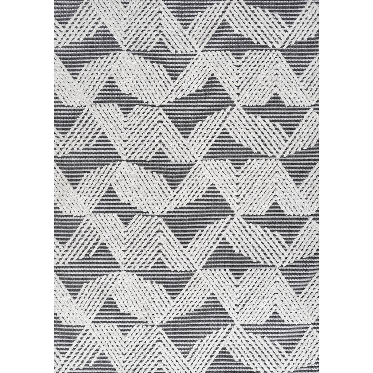 Jazz High-Low Pile Art Deco Geometric Indoor/Outdoor Area Rug