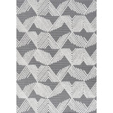 Jazz High-Low Pile Art Deco Geometric Indoor/Outdoor Area Rug