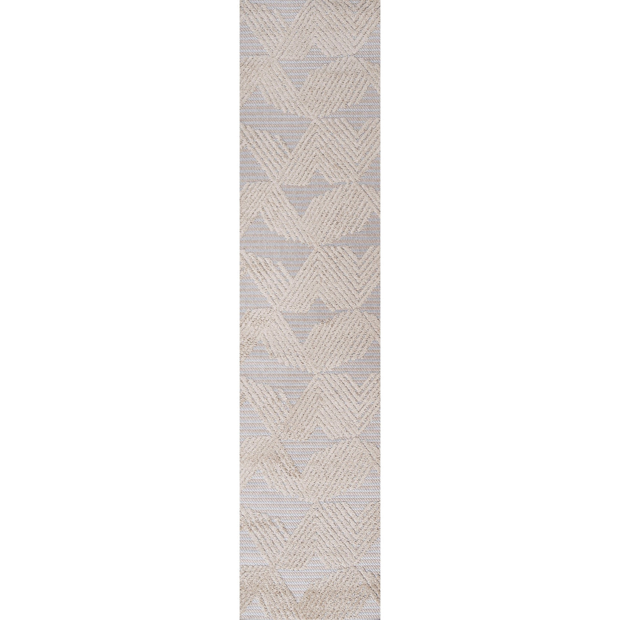 Jazz High-Low Pile Art Deco Geometric Indoor/Outdoor Runner Rug