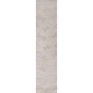 Jazz High-Low Pile Art Deco Geometric Indoor/Outdoor Runner Rug