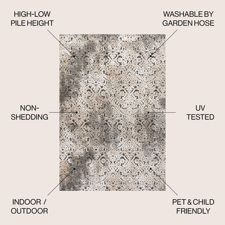 Duenas High-Low Shabby Indoor/Outdoor Area Rug