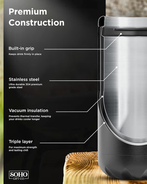 Insulated Holders for Skinny Beer or Cold Hard Seltzer - Gift Idea for Anniversary or Christmas