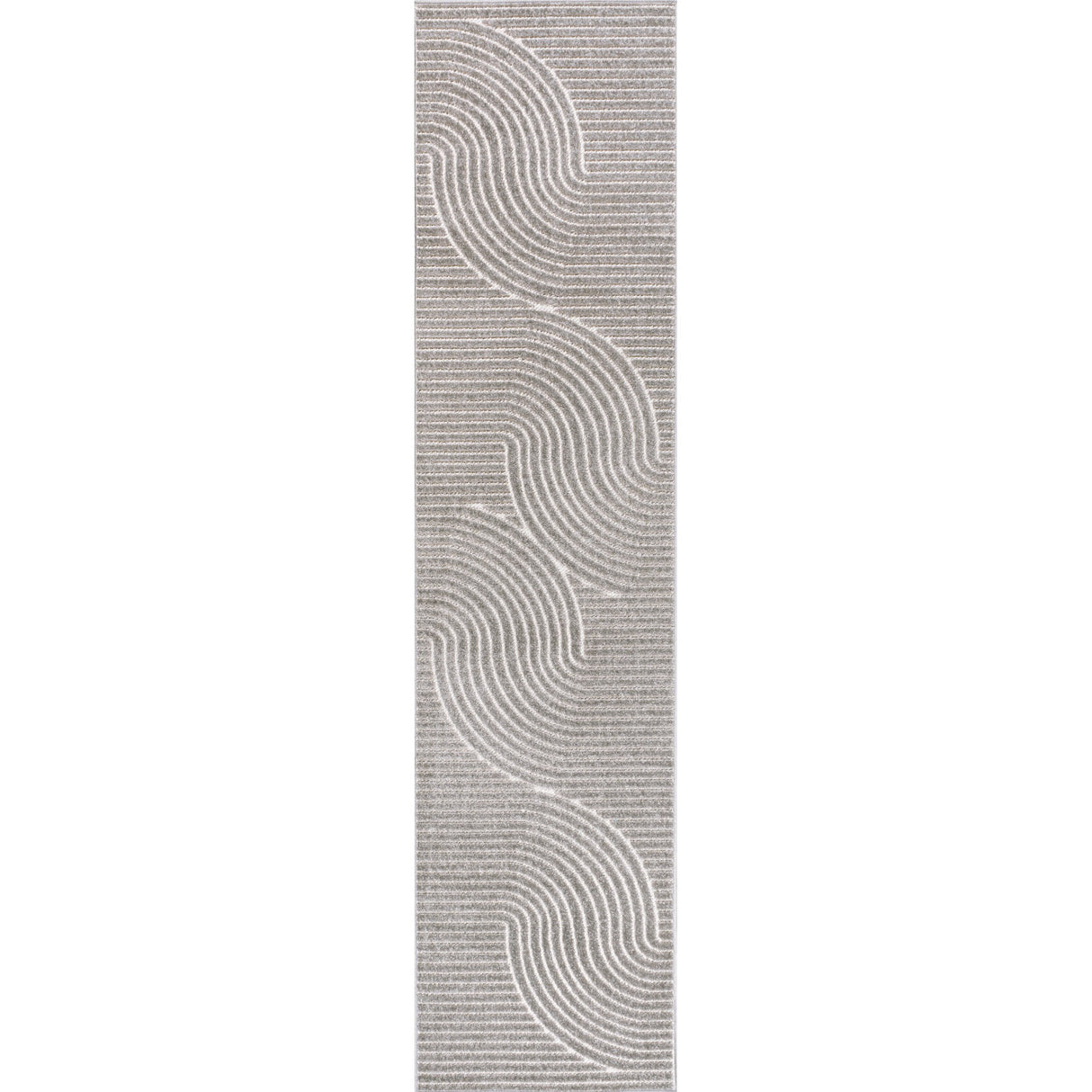 Duenas High-Low Shabby Damask Indoor/Outdoor Runner Rug