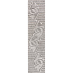 Duenas High-Low Shabby Damask Indoor/Outdoor Runner Rug