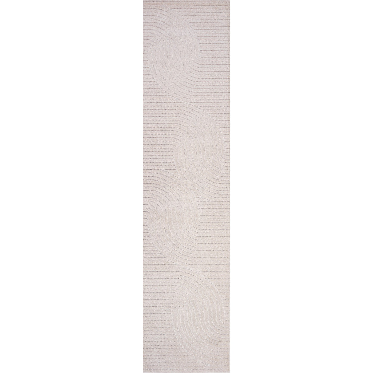 Duenas High-Low Shabby Damask Indoor/Outdoor Runner Rug