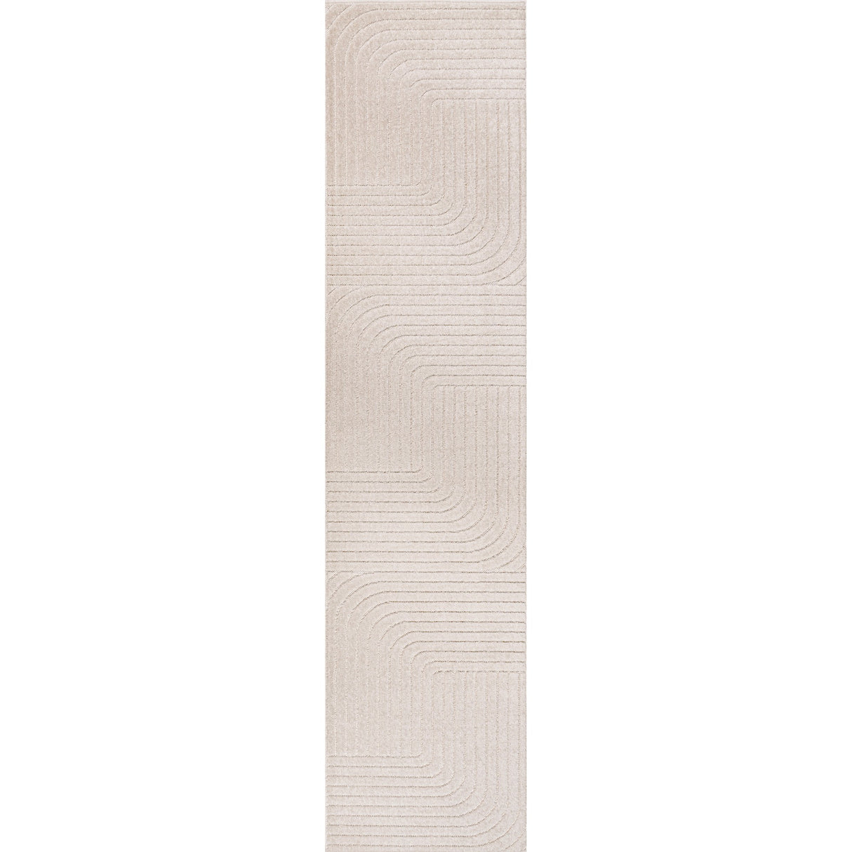 Odense High-Low Minimalist Angle Geometric Indoor/Outdoor Runner Rug