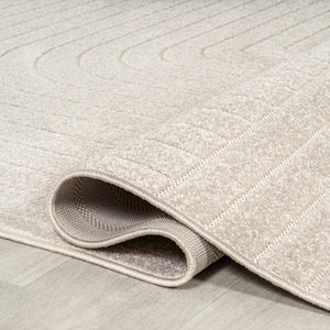 Odense High-Low Minimalist Angle Geometric Indoor/Outdoor Runner Rug