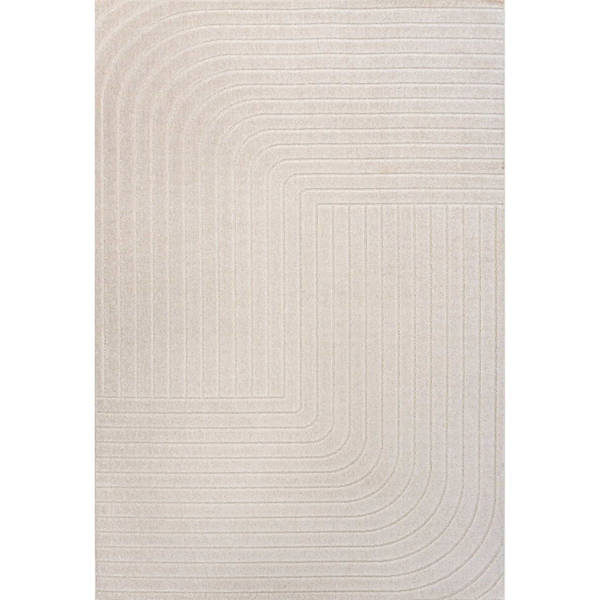 Odense High-Low Minimalist Angle Geometric Indoor/Outdoor Area Rug