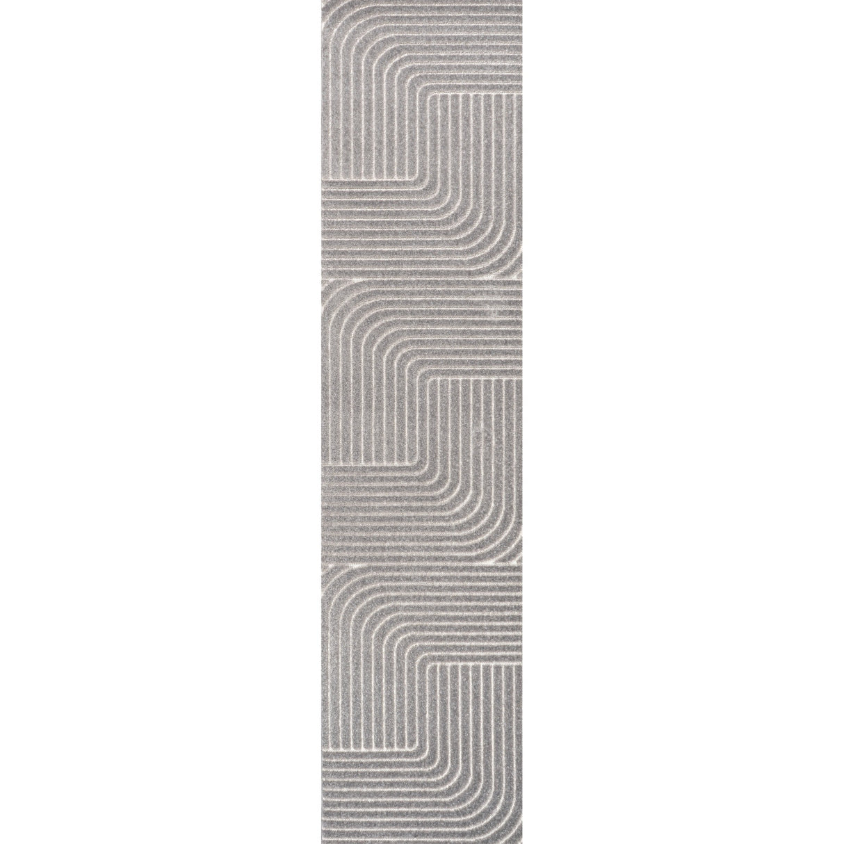 Odense High-Low Minimalist Angle Geometric Indoor/Outdoor Runner Rug