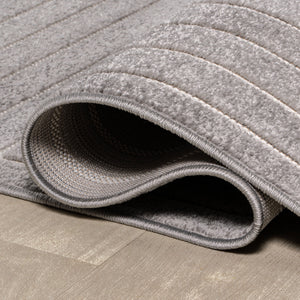 Odense High-Low Minimalist Angle Geometric Indoor/Outdoor Runner Rug