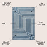 Odense High-Low Minimalist Angle Indoor/Outdoor Area Rug