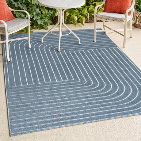 Odense High-Low Minimalist Angle Indoor/Outdoor Area Rug