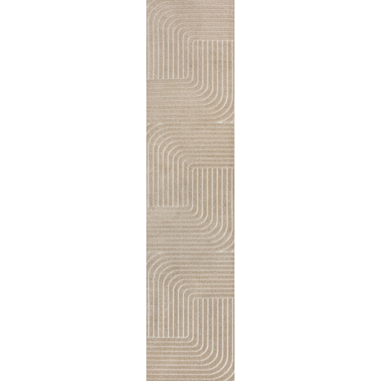 Odense High-Low Minimalist Geometric Indoor/Outdoor Runner Rug