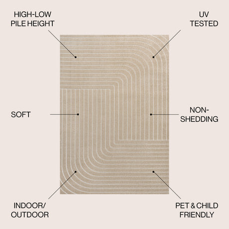 Odense High-Low Minimalist Angle Indoor/Outdoor Area Rug