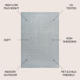 Odense High-Low Minimalist Angle Indoor/Outdoor Area Rug