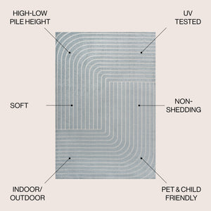 Odense High-Low Minimalist Angle Indoor/Outdoor Area Rug