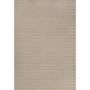 Aarhus High-Low Minimalist Striped Indoor/Outdoor Area Rug