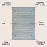 Aarhus High-Low Minimalist Striped Indoor/Outdoor Area Rug