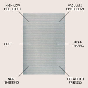 Aarhus High-Low Minimalist Striped Indoor/Outdoor Area Rug
