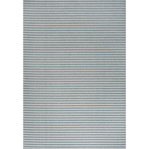 Aarhus High-Low Minimalist Striped Indoor/Outdoor Area Rug