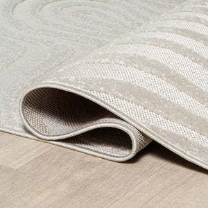 Maribo High-Low Abstract Groovy Indoor/Outdoor Runner Rug