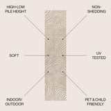 Maribo High-Low Abstract Groovy Indoor/Outdoor Runner Rug