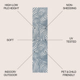 Maribo High-Low Abstract Groovy Indoor/Outdoor Runner Rug