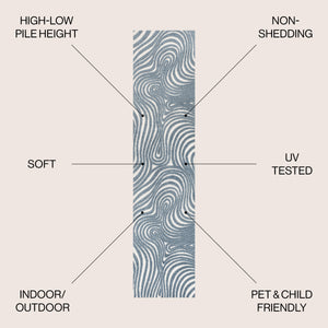 Maribo High-Low Abstract Groovy Indoor/Outdoor Runner Rug